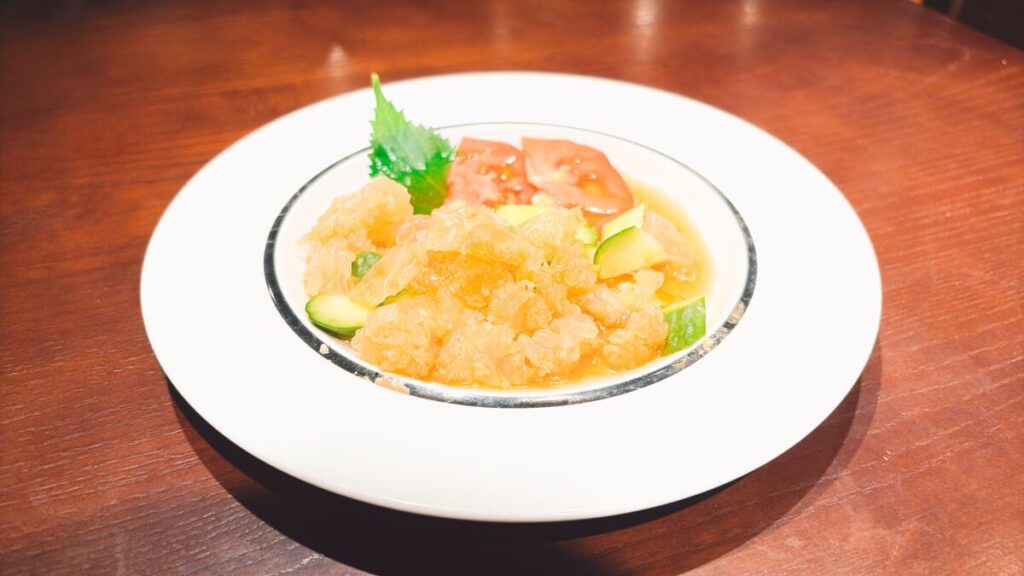 クラゲの冷菜｜テルマー湯 西麻布の食事