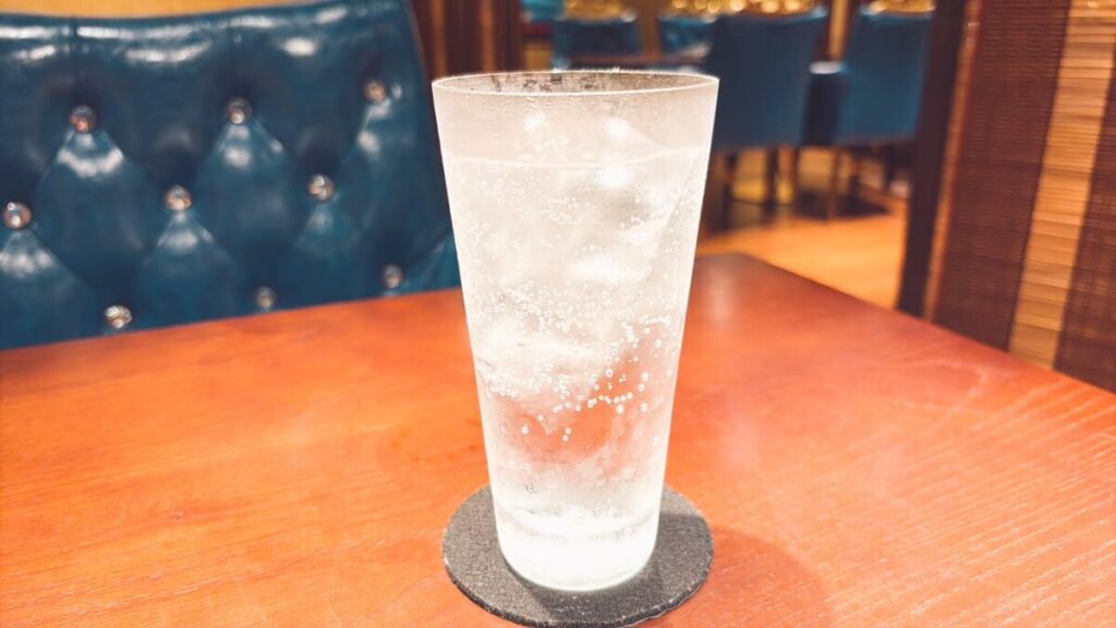芋焼酎 富乃宝山（ソーダ割り）｜テルマー湯 西麻布の食事