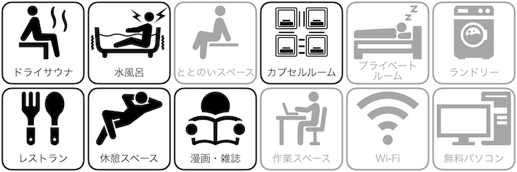 サウナ&カプセルミナミ下北沢店の設備/サービス