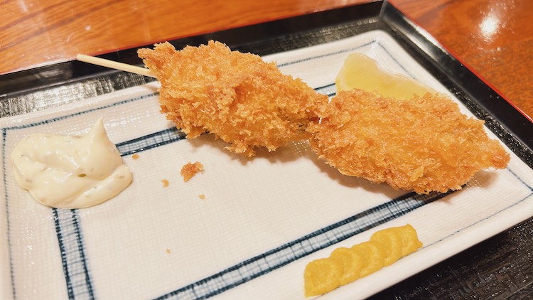 串揚げ カキ|カプセルホテル&サウナ ジートピアのレストラン