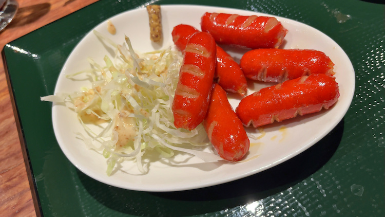 昔なつかし赤ウインナー|神戸サウナ&スパのレストラン