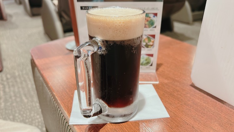 アサヒ生ビール黒生 少ジョッキ|神戸サウナ&スパのレストラン