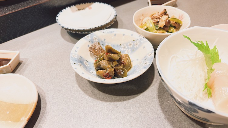 なすと大葉のごま油炒め｜敦賀マンテンホテル駅前の場外サウナ飯