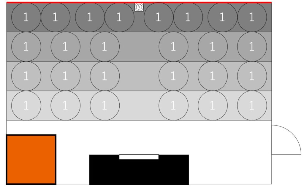 サウナ室の温度マップ・座席配置｜東京豊洲 万葉倶楽部 箱根・湯河原温泉