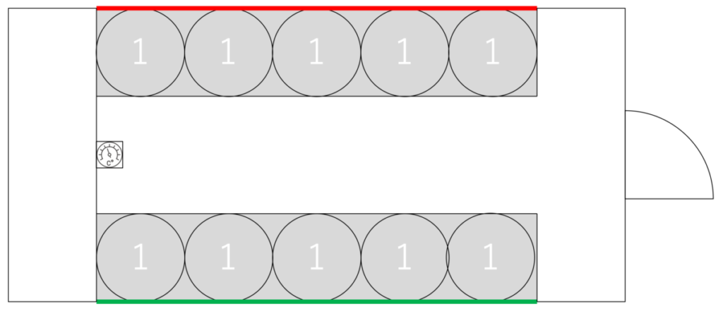 サウナ室の温度マップ・座席配置｜東京豊洲 万葉倶楽部 箱根・湯河原温泉