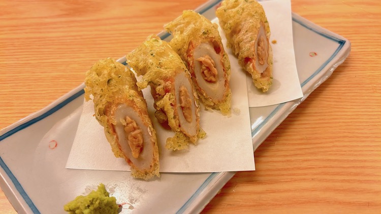 ちくわの納豆いそべ揚げ|カプセルホテル&サウナ ロスコのレストラン