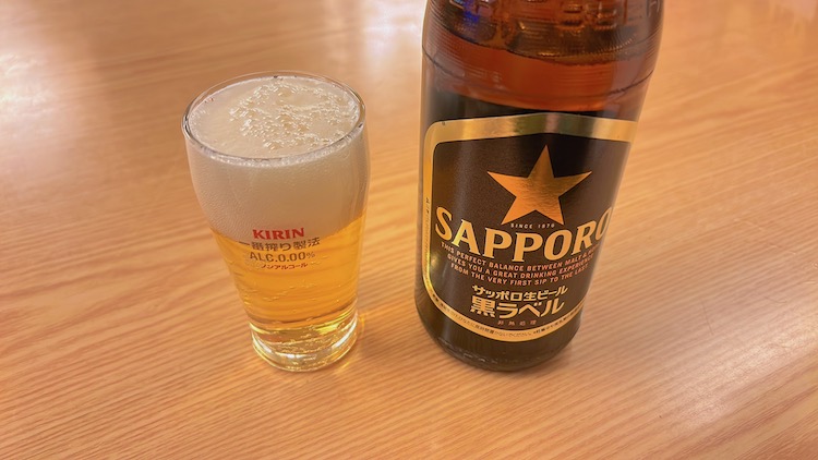瓶ビール サッポロ黒ラベル|カプセルホテル&サウナ ロスコのレストラン