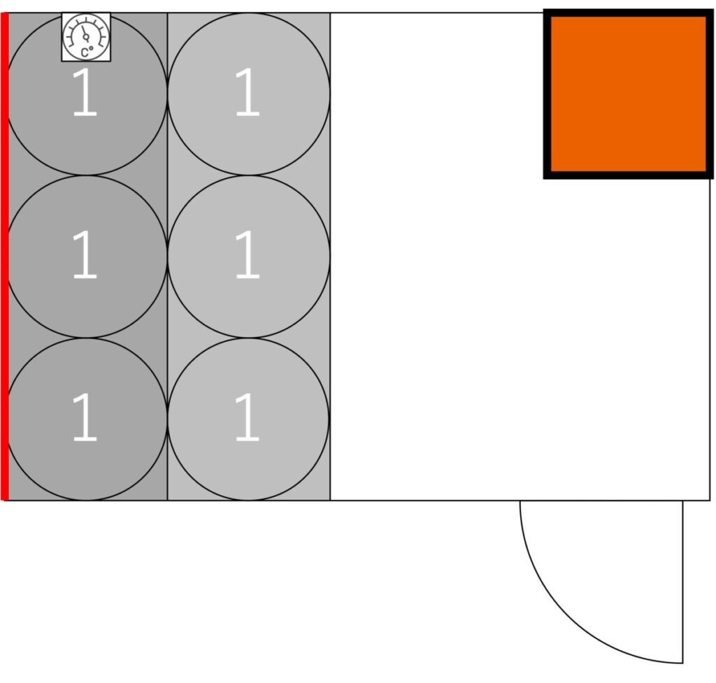 サウナ室の温度マップ・座席配置｜越前温泉 平成
