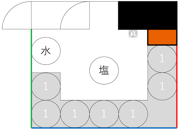 温度マップ・座席配置:琉球温泉 瀬長島ホテル(龍神の湯)