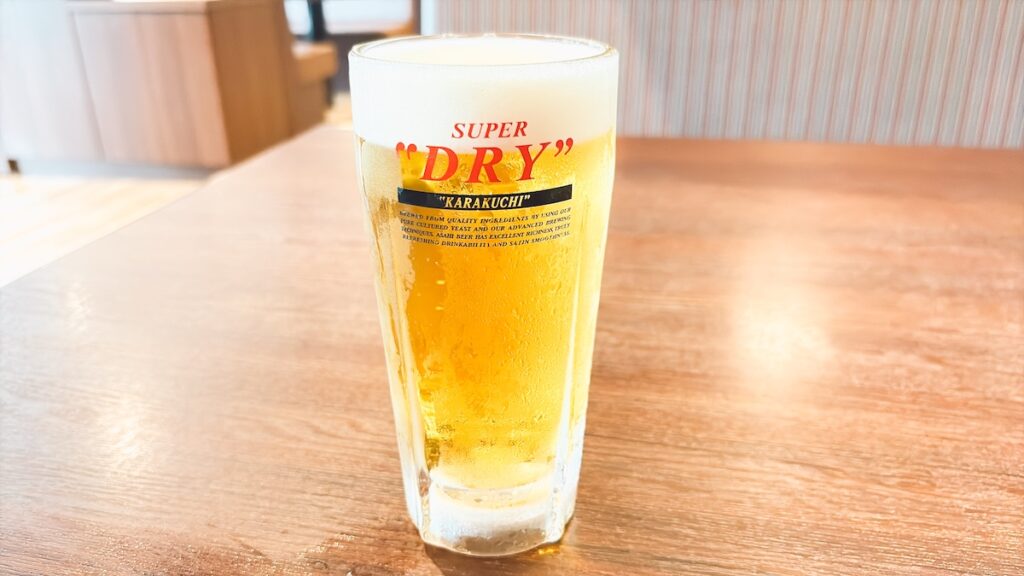 ビール アサヒスーパードライ【中】｜成田空港温泉 空の湯のレストラン