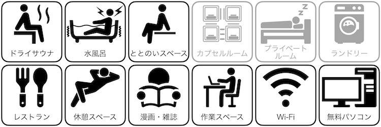 天然温泉アーバンクア SPA & LIVINGの設備/サービス