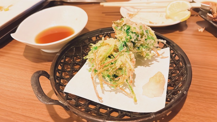 三関セリのかきあげ|ユーランドホテル八橋のレストラン