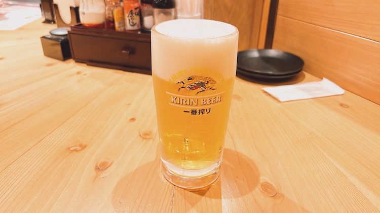 キリン一番搾り 生中ジョッキ|湯〜とぴあ宝のレストラン